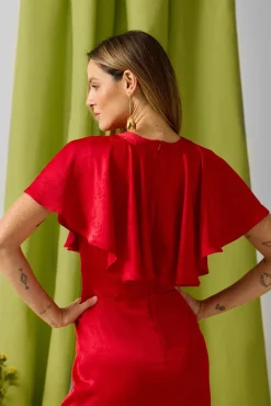 Vestido event collection capa jacquard