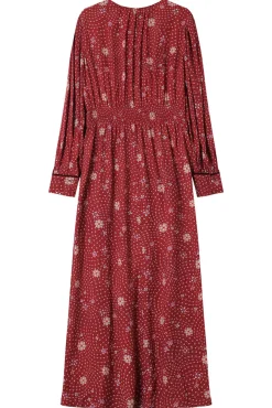 Vestido largo con escote en pico