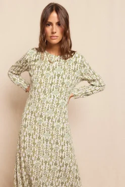 Vestido largo estampado