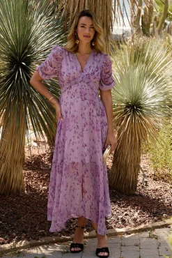 Vestido largo estampado