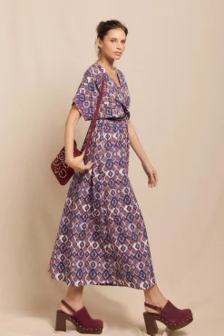 Vestido largo estampado