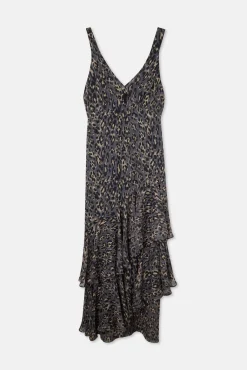 Vestido largo estampado animal print