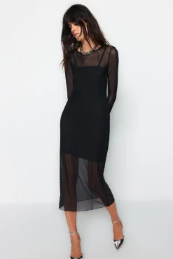 Vestido midi ajustado
