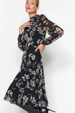 Vestido midi chal