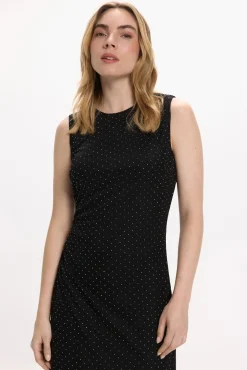 Vestido midi con brillos