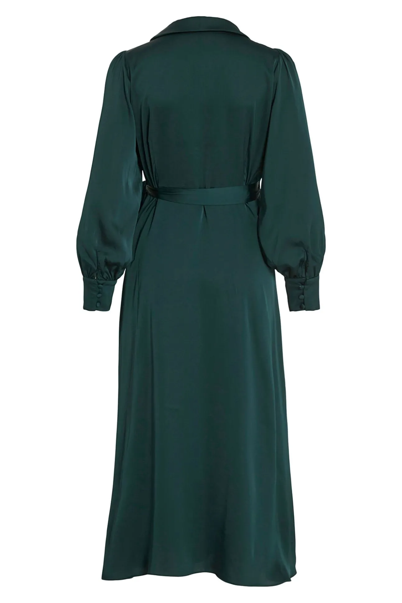 Vestido midi cruzado satinado