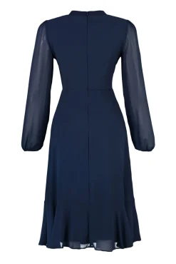 Vestido midi de cuellto alto