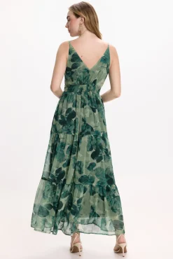 Vestido midi de flores