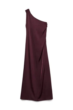 Vestido midi escote asimétrico
