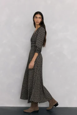 Vestido midi estampado