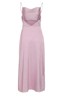 Vestido midi satinado