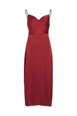 Vestido midi satinado
