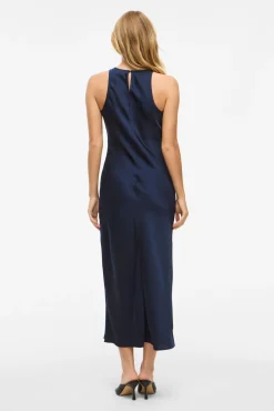 Vestido midi satinado