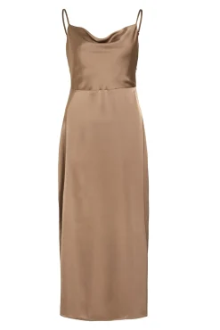 Vestido midi satinado