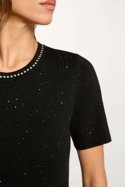 Vestido punto con strass