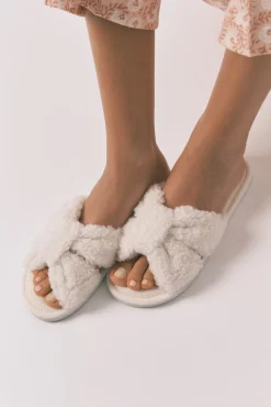 Zapatilla casa borreguito blanco