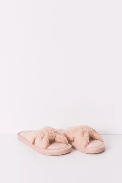 Zapatilla casa borreguito rosa