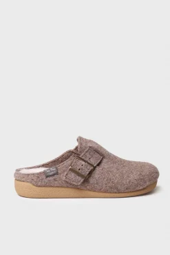 Zapatilla Tipo Zueco Para Mujer En Fieltro