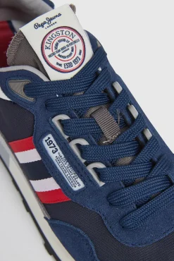 Zapatillas Running Con Detalles En Ante