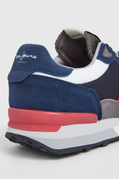 Zapatillas Running Con Detalles En Ante