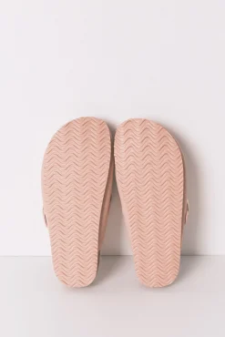 Zapatillas tipo zueco pelo rosa